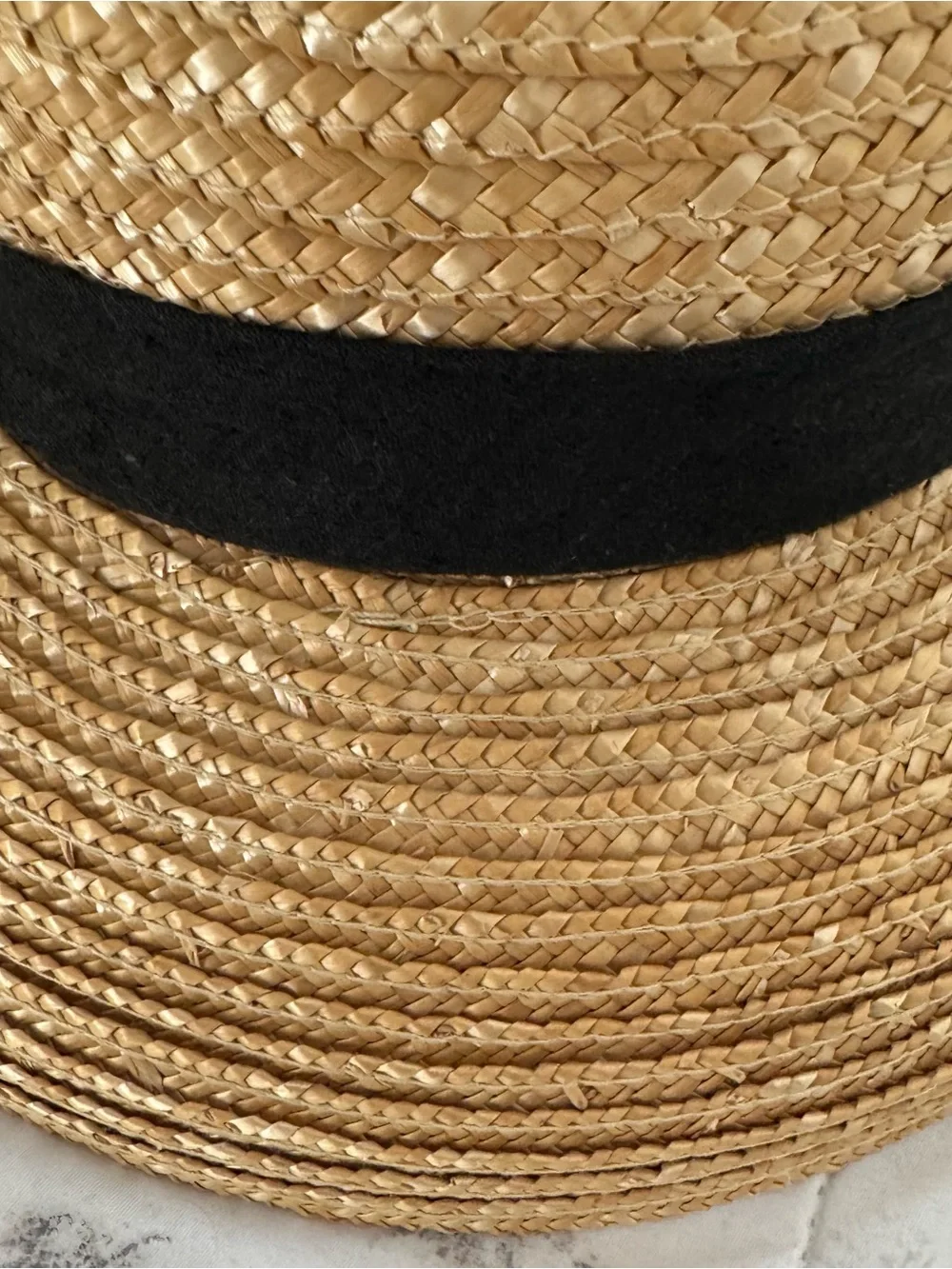 I Shalom Co 100% Straw Sun Hat with Black Bow beach summer vacation rodeo casual